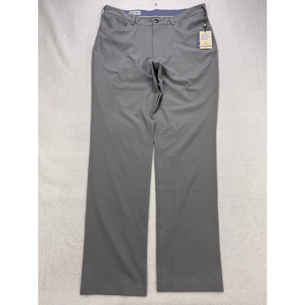 Donald Ross Golf Chinos Men 36x34 Grey 5 Pkt Thistle‎ Stretch DR750-121  NWT